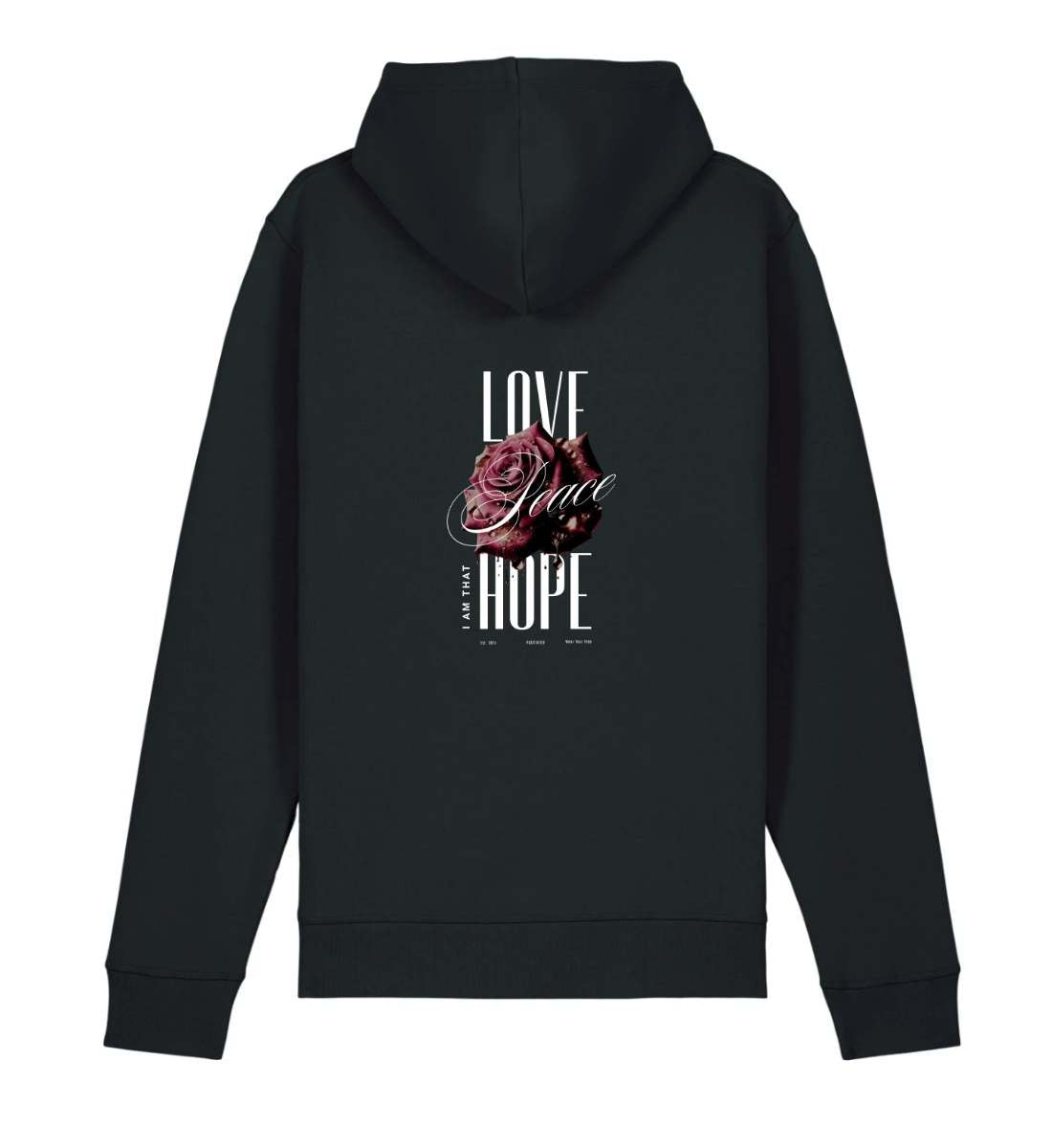 Love Peace Hope - Backprint - Hoodie Organic Cotton Mix - Relaxed Fit