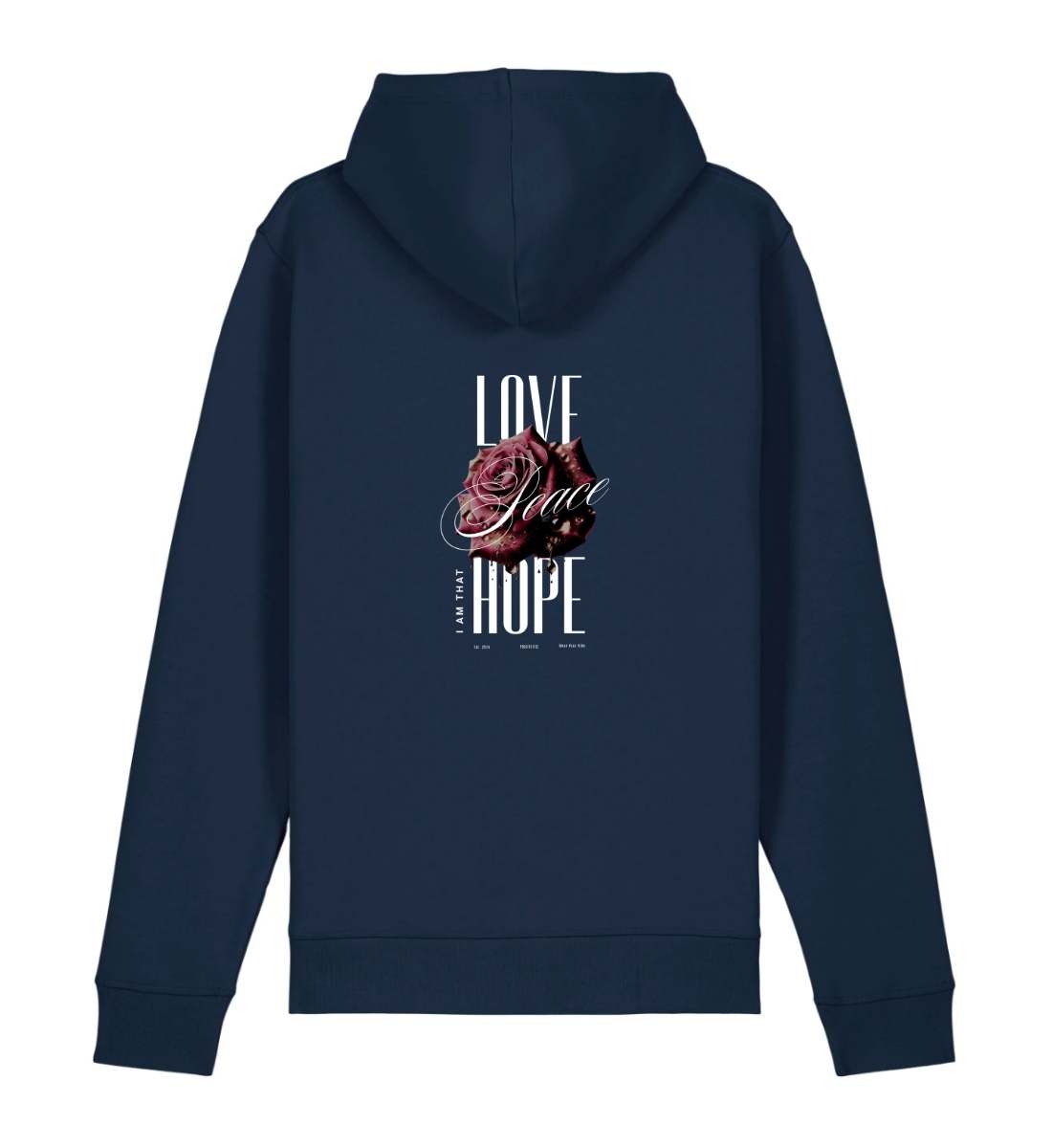 Love Peace Hope - Backprint - Hoodie Organic Cotton Mix - Relaxed Fit