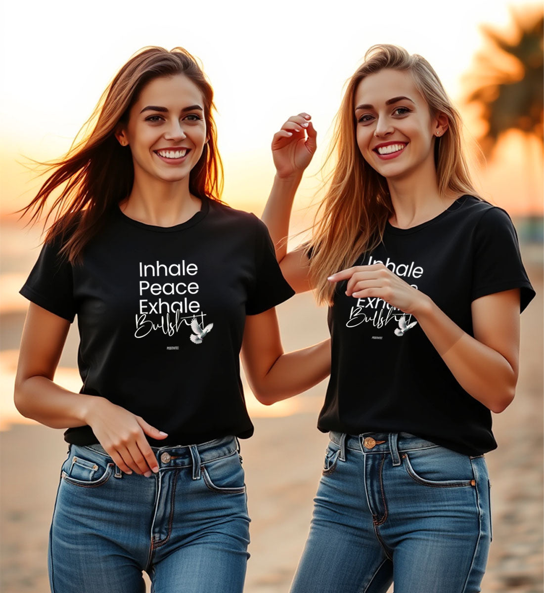 Inhale Peace Exhale Bullsh*t T-Shirt Organic Cotton - Damen Premium Organic Shirt