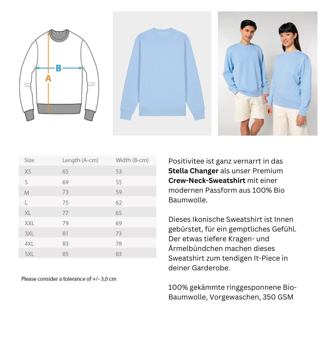 Strong - Premium Sweatshirt Organic Cotton - Relaxed Fit