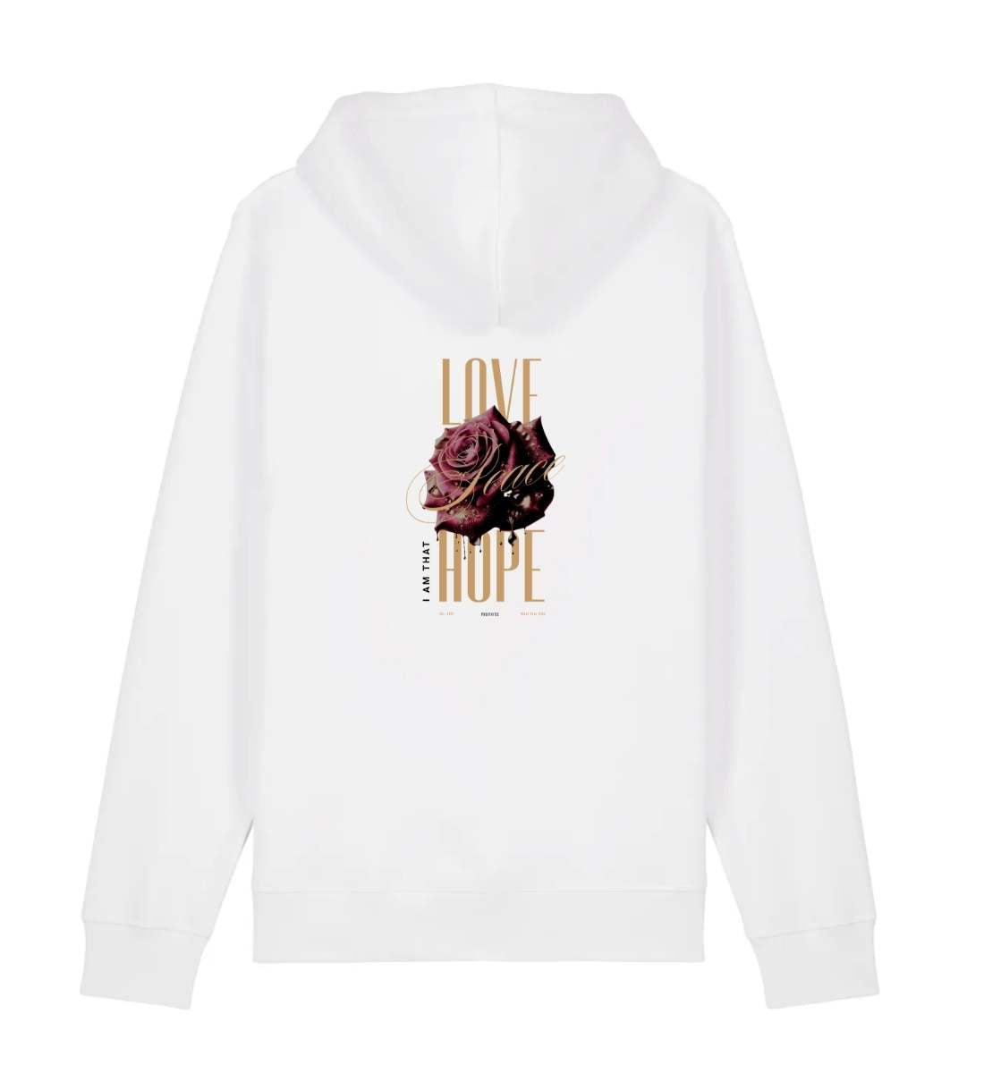 Love Peace Hope - Backprint - Hoodie Organic Cotton Mix - Relaxed Fit