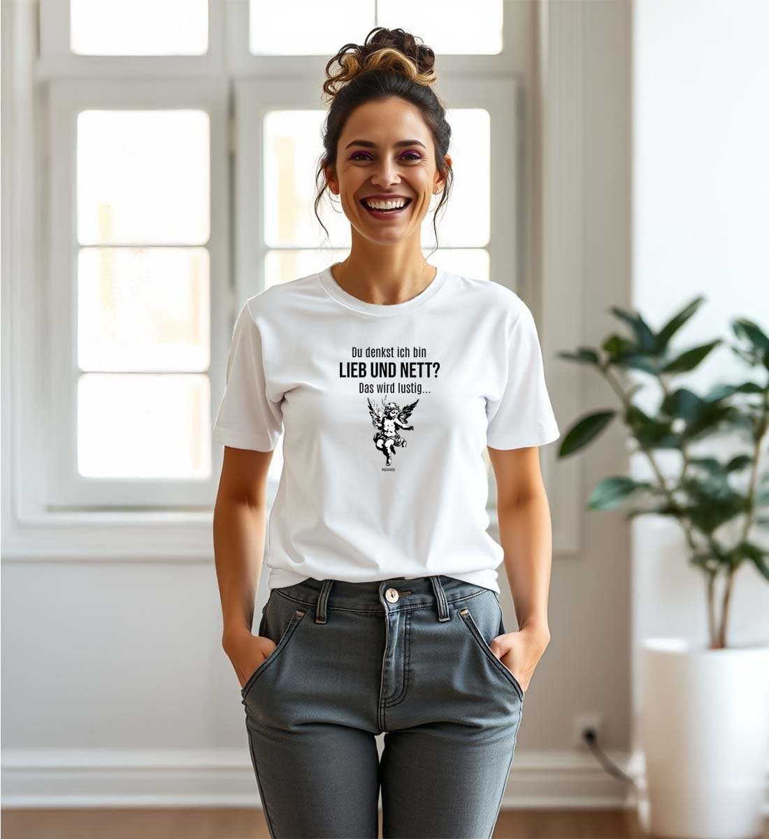 Du denkst ich bin lieb und nett? Das wird lustig... T-Shirt Organic Cotton
