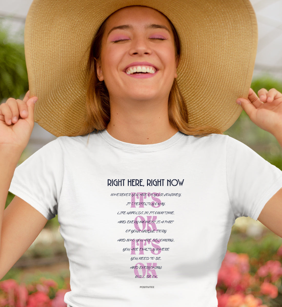 Right Here, Right Now It`s Ok  - T-Shirt Organic Cotton