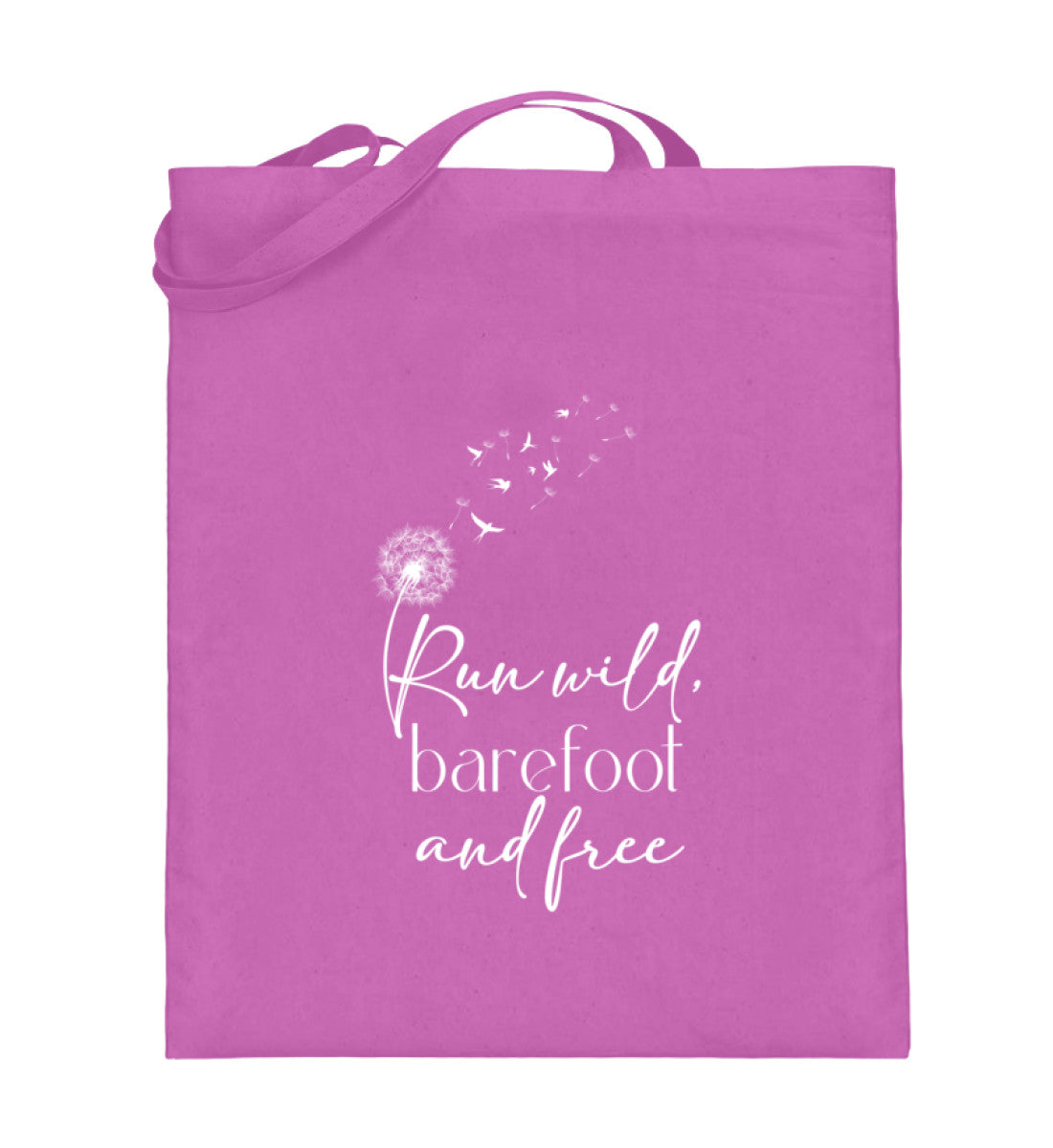 Run wild barefoot and free  - Jutebeutel