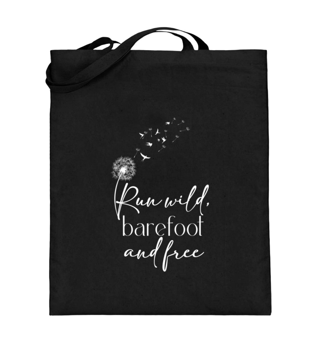 Run wild barefoot and free  - Jutebeutel