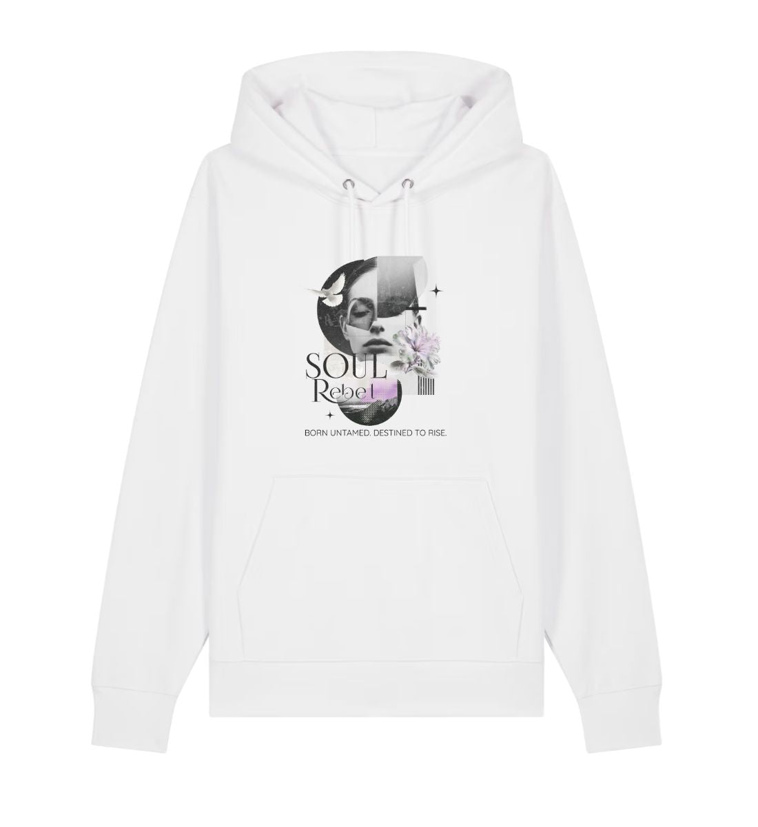Soul Rebel Born Untamed Premium Hoodie Organic Cotton Unisex Fit