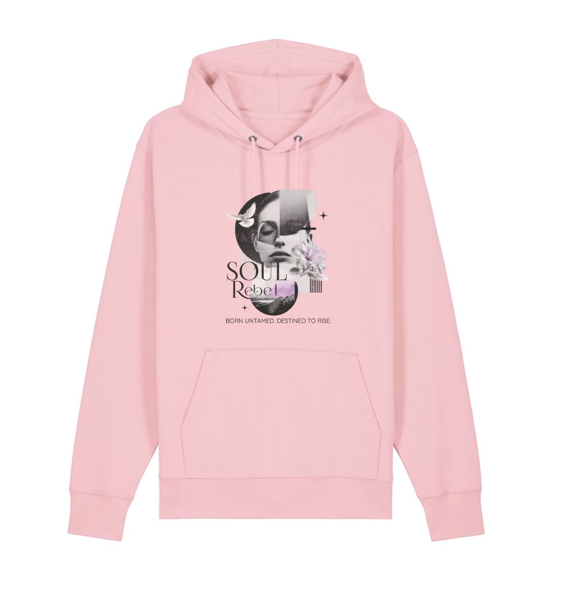 Soul Rebel Born Untamed Premium Hoodie Organic Cotton Unisex Fit