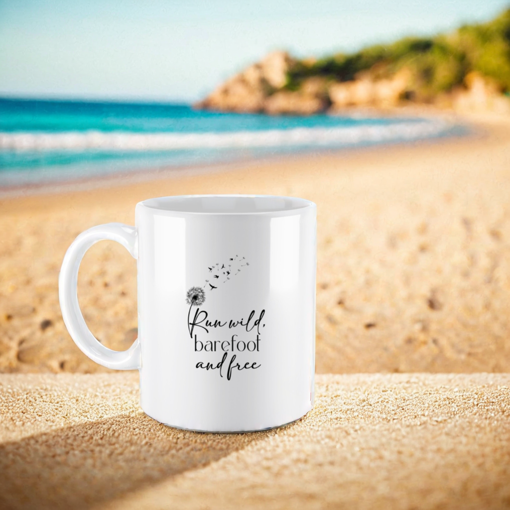 Run wild barefoot and free  - Keramiktasse